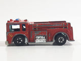 1982 Hot Wheels Fire Eater Red Fire Truck Die Cast Toy Car Vehicle - BW - Blue Lights - Hong Kong