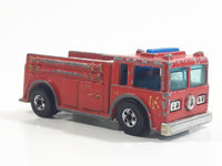 1982 Hot Wheels Fire Eater Red Fire Truck Die Cast Toy Car Vehicle - BW - Blue Lights - Hong Kong