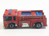 1982 Hot Wheels Fire Eater Red Fire Truck Die Cast Toy Car Vehicle - BW - Blue Lights - Hong Kong