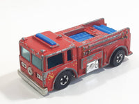 1982 Hot Wheels Fire Eater Red Fire Truck Die Cast Toy Car Vehicle - BW - Blue Lights - Hong Kong