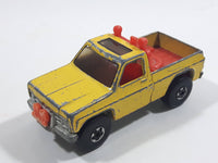 Vintage 1980 Hot Wheels Super Scraper Snow Plow Truck Yellow Die Cast Toy Car Vehicle