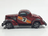 Vintage 1978 Universal Products '36 Ford Coupe 3 Window #7 Dark Red Die Cast Toy Car Vehicle - Hong Kong