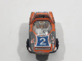 Vintage PlayArt Alfa Romeo P33 #2 Orange Die Cast Toy Car Vehicle Made in Hong Kong