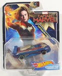 2019 Marvel Captain Marvel Character Cars Captain Marvel Blue, Red, and Gold Die Cast Toy Car Vehicle New In Package