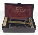 Antique 1920s VALET Auto Strop Safety Razor Gold Plated in Metal Case Made in Canada