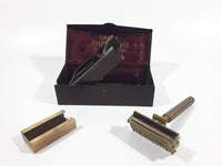 Antique 1920s VALET Auto Strop Safety Razor Gold Plated in Metal Case Made in Canada