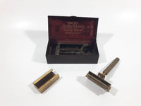 Antique 1920s VALET Auto Strop Safety Razor Gold Plated in Metal Case Made in Canada