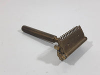 Antique 1920s VALET Auto Strop Safety Razor Gold Plated in Metal Case Made in Canada