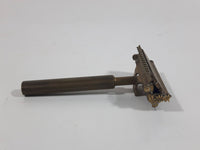 Antique 1920s VALET Auto Strop Safety Razor Gold Plated in Metal Case Made in Canada