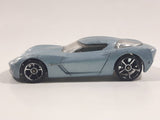 2010 Hot Wheels 2009 Corvette StingRay Concept Metallic Steel Blue Die Cast Toy Car Vehicle