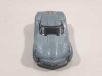 2010 Hot Wheels 2009 Corvette StingRay Concept Metallic Steel Blue Die Cast Toy Car Vehicle