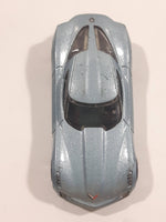 2010 Hot Wheels 2009 Corvette StingRay Concept Metallic Steel Blue Die Cast Toy Car Vehicle