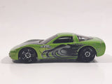 2002 Hot Wheels Octoblast '97 Corvette Metalflake Green Die Cast Toy Car Vehicle