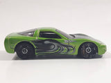 2002 Hot Wheels Octoblast '97 Corvette Metalflake Green Die Cast Toy Car Vehicle