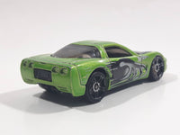 2002 Hot Wheels Octoblast '97 Corvette Metalflake Green Die Cast Toy Car Vehicle