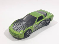 2002 Hot Wheels Octoblast '97 Corvette Metalflake Green Die Cast Toy Car Vehicle