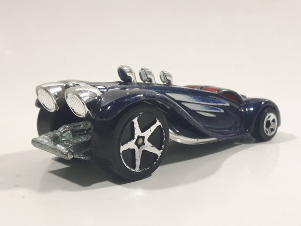 2004 Hot Wheels Grandy Lusion Metalflake Dark Blue Die Cast Toy Car Vehicle