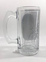 Saskatchewan Roughriders CFL Team 5 1/2" Tall Clear Glass Beer Mug