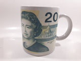 Novelty Collectible $20 Canadian Bill Currency Cash Money Ceramic Coffee Mug