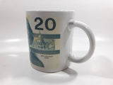 Novelty Collectible $20 Canadian Bill Currency Cash Money Ceramic Coffee Mug