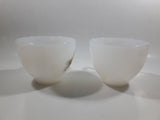 Set of 2 Vintage Arcopal Pears and Grapes Milk Glass Cups