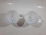 Set of 2 Vintage Arcopal Pears and Grapes Milk Glass Cups