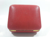 Vintage Europa Germany 2 Jewels Red Cased Travel Pocket Wind-Up Alarm Clock - Working