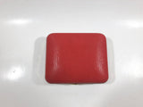 Vintage Europa Germany 2 Jewels Red Cased Travel Pocket Wind-Up Alarm Clock - Working