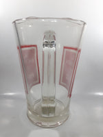 Vintage Ron Bacardi & Coca-Cola 9" Tall Heavy Clear Glass Beverage Pitcher