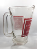 Vintage Ron Bacardi & Coca-Cola 9" Tall Heavy Clear Glass Beverage Pitcher