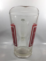 Vintage Ron Bacardi & Coca-Cola 9" Tall Heavy Clear Glass Beverage Pitcher