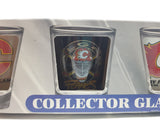 Calgary Flames NHL Ice Hockey Team Hunter Collector Glass Set of 4 Shooter Shot Glasses New in Box