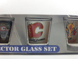 Calgary Flames NHL Ice Hockey Team Hunter Collector Glass Set of 4 Shooter Shot Glasses New in Box