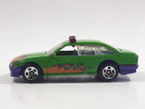 1997 Hot Wheels Heat Fleet Police Cruiser Green Die Cast Toy Emergency Response Cop Vehicle