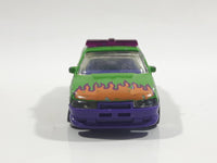 1997 Hot Wheels Heat Fleet Police Cruiser Green Die Cast Toy Emergency Response Cop Vehicle