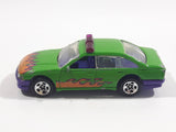 1997 Hot Wheels Heat Fleet Police Cruiser Green Die Cast Toy Emergency Response Cop Vehicle