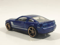 2010 Hot Wheels Faster Than Ever '07 Shelby GT500 Dark Blue Die Cast Toy Muscle Car Vehicle