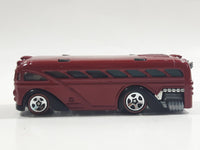 2005 Hot Wheels Red Lines Surfin' School Bus Metalflake Red Die Cast Toy Car Vehicle