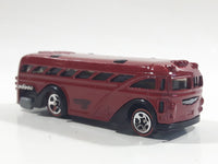 2005 Hot Wheels Red Lines Surfin' School Bus Metalflake Red Die Cast Toy Car Vehicle