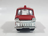 Vintage 1977 Zylmex P335 Fire Fighting Ford Van Red Die Cast Toy Car Vehicle Missing the Rear Cargo Door