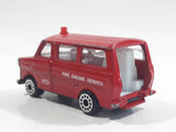 Vintage 1977 Zylmex P335 Fire Fighting Ford Van Red Die Cast Toy Car Vehicle Missing the Rear Cargo Door