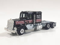 Yatming Kenworth Semi Tractor Truck "Brute Force" Black Die Cast Toy Car Vehicle