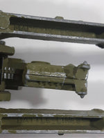 Vintage Dinky Toys Meccano Battle Lines American 105 mm Gun Howitzer Dark Green Die Cast Army Toy 21751413