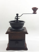 Metal Plastic Top Engraved Lettering Wood Based Coffee Grinder