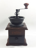 Metal Plastic Top Engraved Lettering Wood Based Coffee Grinder