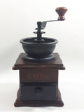 Metal Plastic Top Engraved Lettering Wood Based Coffee Grinder