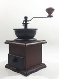 Metal Plastic Top Engraved Lettering Wood Based Coffee Grinder
