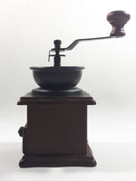 Metal Plastic Top Engraved Lettering Wood Based Coffee Grinder