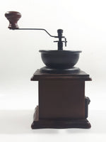 Metal Plastic Top Engraved Lettering Wood Based Coffee Grinder