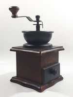 Metal Plastic Top Engraved Lettering Wood Based Coffee Grinder